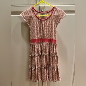 Tea Collection girls 100% cotton jersey tile print dress